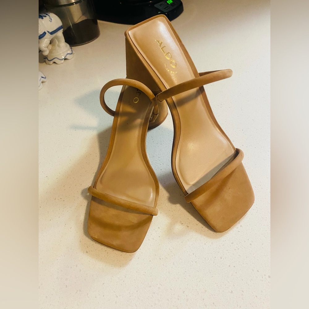 ALDO Camel Strappy Heels